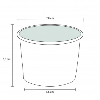 Soßenbecher Karton, Weiss, 120 ml