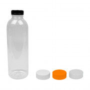 Saft- & Smoothie Flasche mit Kappe, rund, 1.000 ml