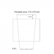 Mehrwegbecher, semi-transparent 400 ml