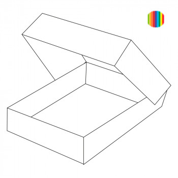 Cateringbox aus Karton, Large, 550 x 375 x 80 mm 